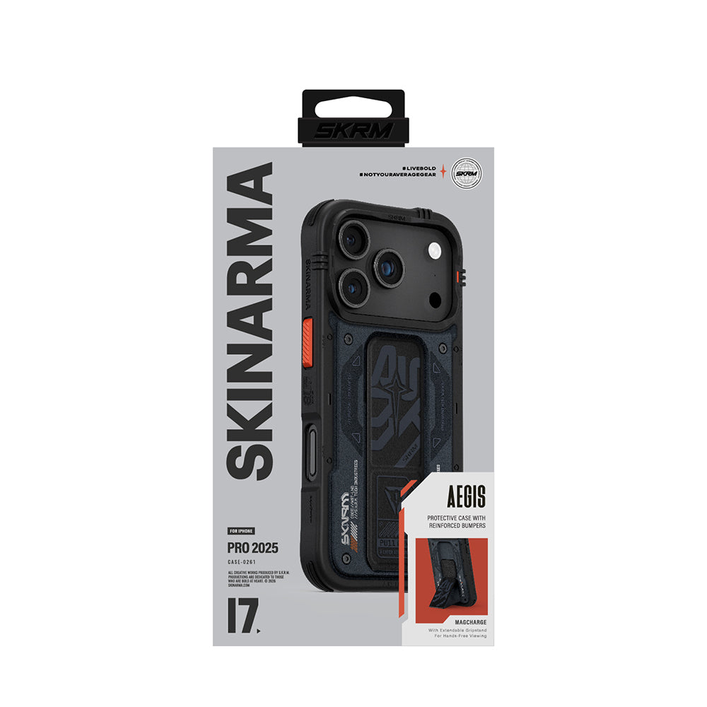 Skinarma Aegis iPhone 17 Pro Desenli Airbag Tasarımlı Standlı Kılıf Skinarma Aegis iPhone 17 Pro Desenli Airbag Tasarımlı Standlı Kılıf